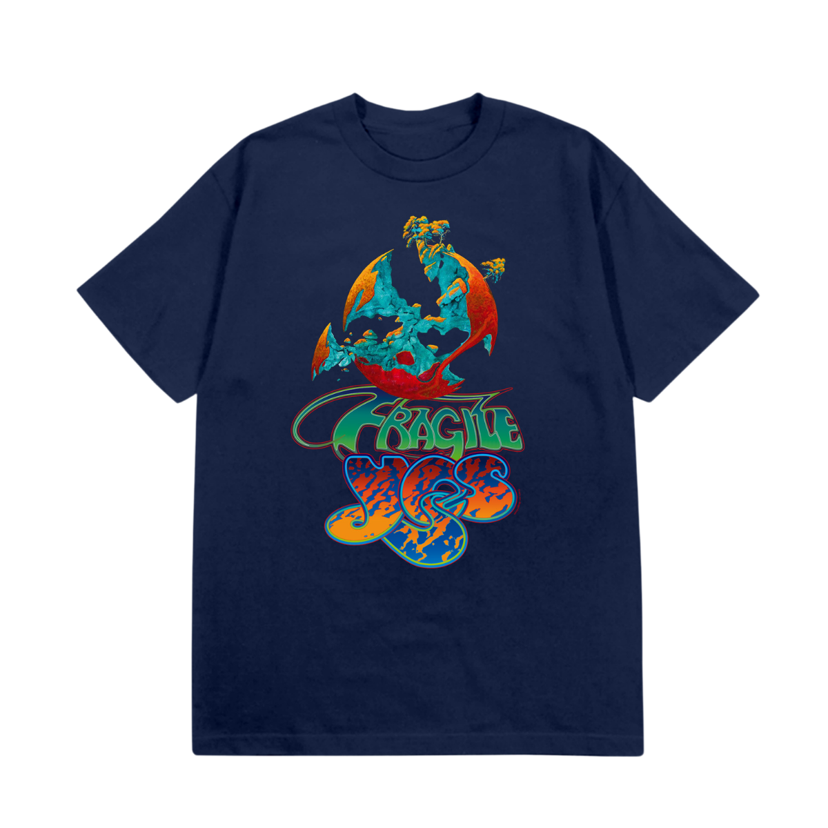 Navy Fragile Logo Tour Tee