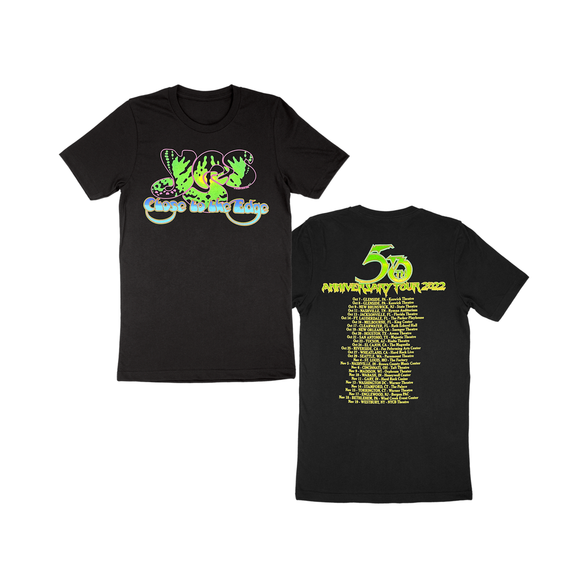 "Close to the Edge" 50th Anniversary US 2022 Tour T-Shirt