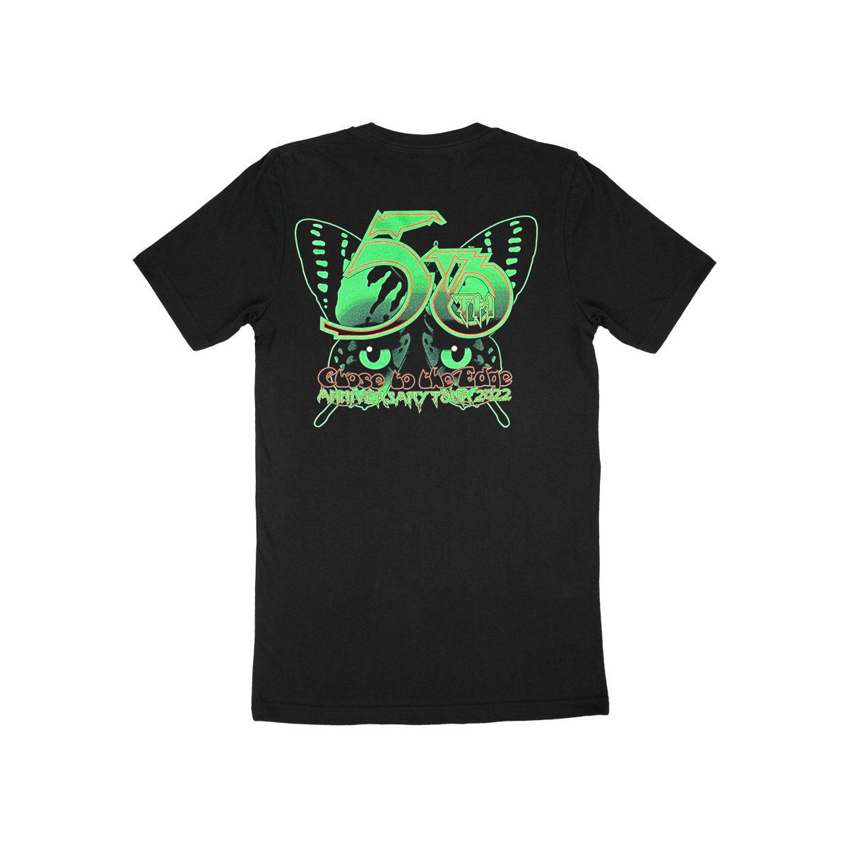 "Close to the Edge" 50th Anniversary Tour Black Butterfly T-Shirt