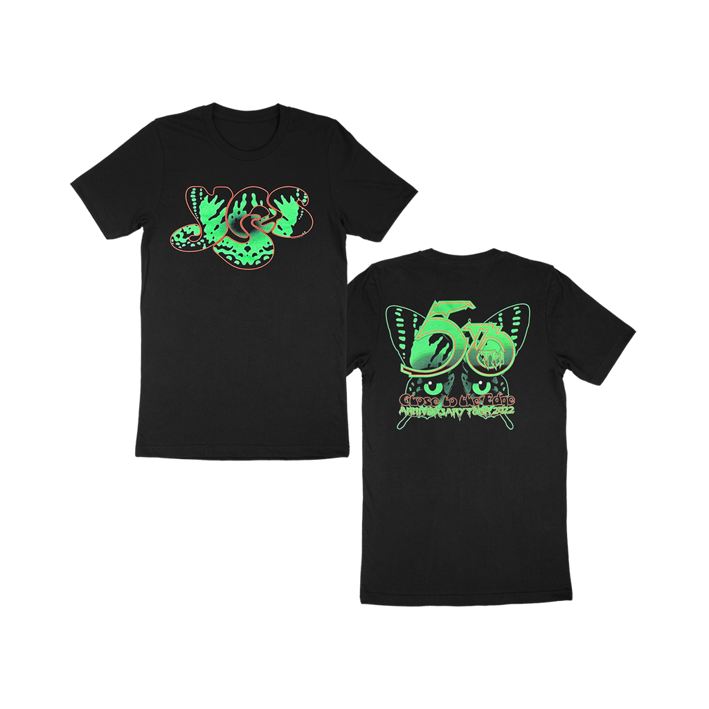 "Close to the Edge" 50th Anniversary Tour Black Butterfly T-Shirt