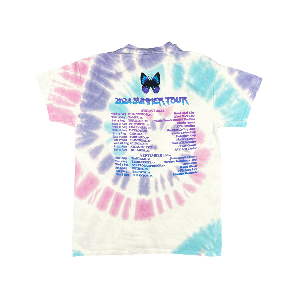 Acadia Tie Dye Butterfly Tour Tee