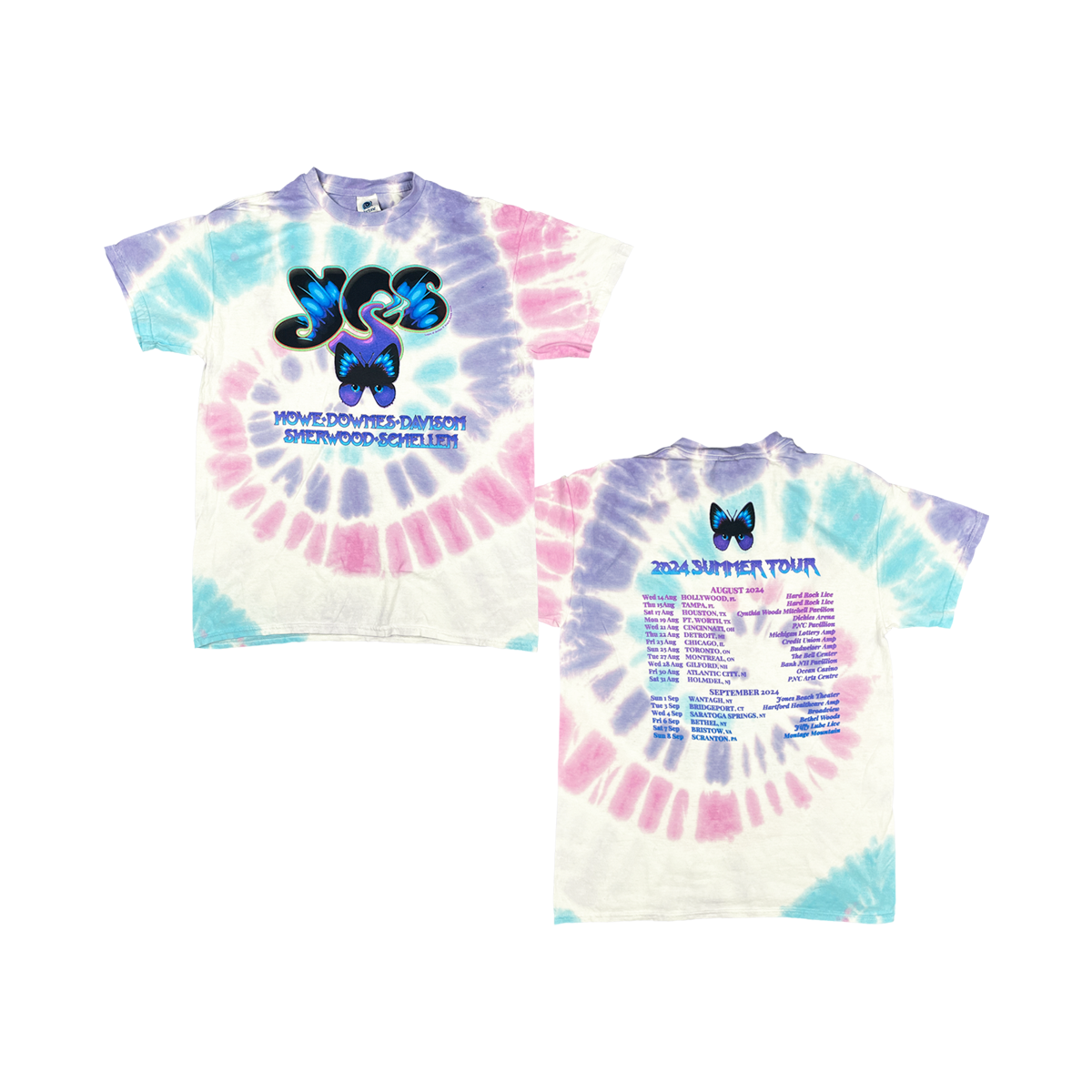 Acadia Tie Dye Butterfly Tour Tee